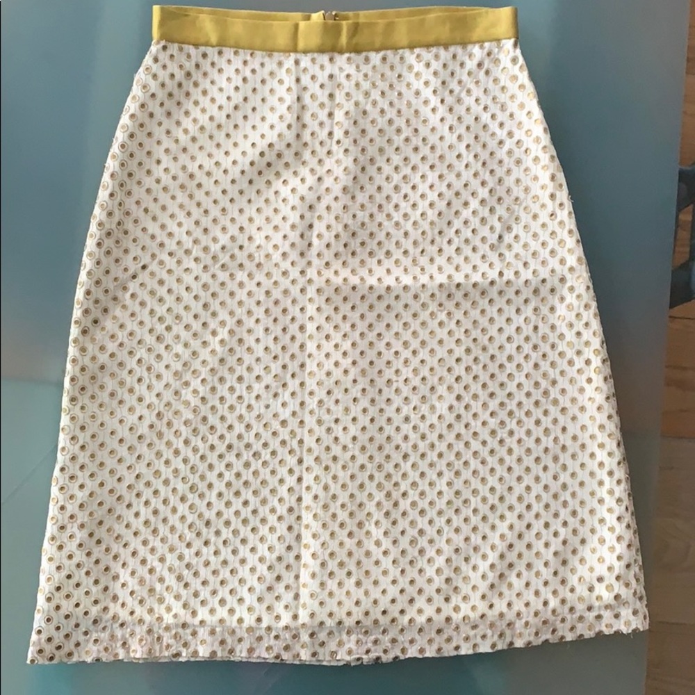 Fabuloio small pencil skirt in gold and cream